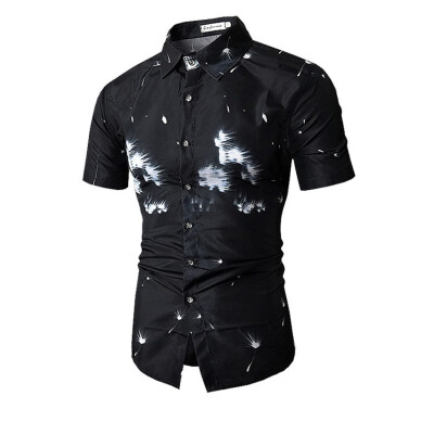 Tailored Mens Fashion Print Turn-Down Collar Slim Fit Short Sleeve Top Shirt Blouse
Tailored Mens Fashion Print Turn-Down Collar Slim Fit Short Sleeve Top Shirt Blouse