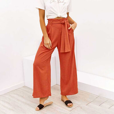 Tailored Women Solid Casual Belt High Waisted Loose Wide Leg Pants Yoga Long Trousers
Tailored Women Solid Casual Belt High Waisted Loose Wide Leg Pants Yoga Long Trousers
