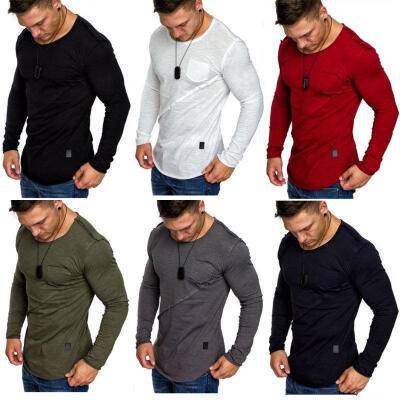 2018 New Men Casual T Shirt Cotton Long Sleeve O-Neck Silm Fit T-shirt Mens Fashion Solid
2018 New Men Casual T Shirt Cotton Long Sleeve O-Neck Silm Fit T-shirt Mens Fashion Solid