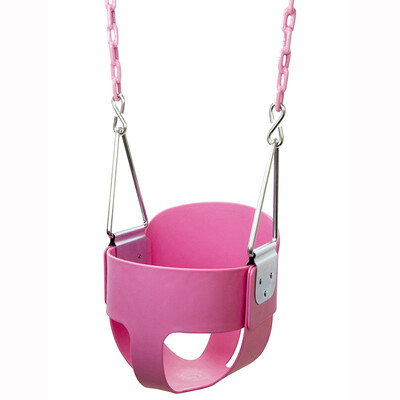 Ktaxon High Back Full Bucket Toddler Swing Seat with Plastic Coated Chains - Swing Set Pink
Ktaxon High Back Full Bucket Toddler Swing Seat with Plastic Coated Chains - Swing Set Pink