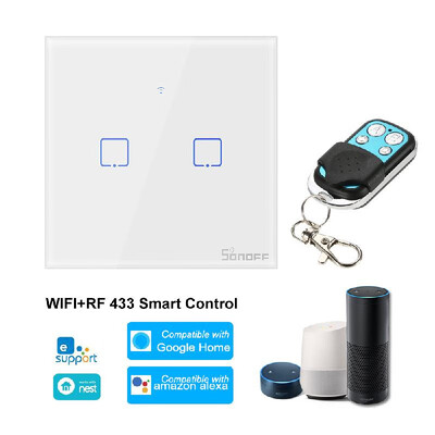 SONOFF T1UK3C-TX 3 Gang Smart WiFi Wall Light Switch 433Mhz Wireless Control RF Remote Controller APPTouch Control Timer UK Stand
SONOFF T1UK3C-TX 3 Gang Smart WiFi Wall Light Switch 433Mhz Wireless Control RF Remote Controller APPTouch Control Timer UK Stand