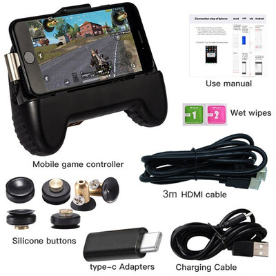 PUBG Controller Gamepad HDMI Display Adapter PUBG Mobile Joystick L1 R1 for iPhone Android Same Screen Converter To TV Projector
PUBG Controller Gamepad HDMI Display Adapter PUBG Mobile Joystick L1 R1 for iPhone Android Same Screen Converter To TV Projector