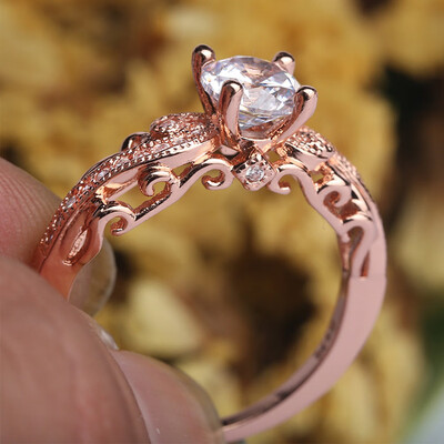 Promise Gift Band Shiny Fashion Women Jewelry Charm Rose Gold Crystal Zircon Ring Wedding Ring
Promise Gift Band Shiny Fashion Women Jewelry Charm Rose Gold Crystal Zircon Ring Wedding Ring