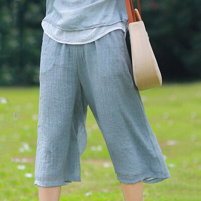 Tailored Women Solid Cotton And Linen Pockets Casual Vintage Wide Leg Calf-Length Pants
Tailored Women Solid Cotton And Linen Pockets Casual Vintage Wide Leg Calf-Length Pants