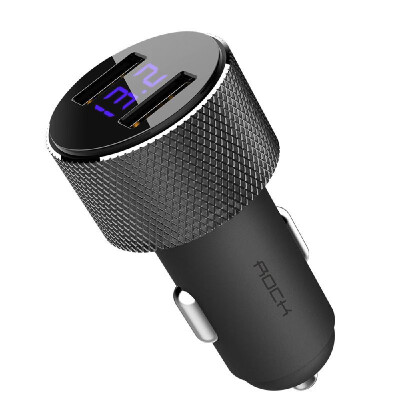 ROCK RCC0127 Sitor Car Charger with LED Digital Display 2-Port USB 5V34A Cigarette Lighter Adapter Socket for iPhone Samsung Smar
ROCK RCC0127 Sitor Car Charger with LED Digital Display 2-Port USB 5V34A Cigarette Lighter Adapter Socket for iPhone Samsung Smar