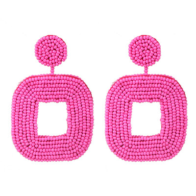 2019 New Heart Beads Gold Metal Love Drop Earrings Hollow Geometric Earrings Women Gifts Jewelry Brincos Pendientes