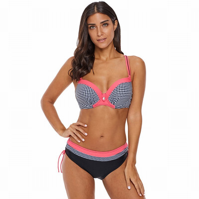 Womens Swimwear two-piece retro plaid bikini tube top sling triangle split swimsuit
Womens Swimwear two-piece retro plaid bikini tube top sling triangle split swimsuit