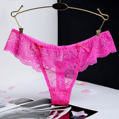 Sexy Lace Thong Panties Good Elastic Underwear Solid Colour Bowknot Multicolor Female Floral Thongs&G-strings Tanga Mujer
Sexy Lace Thong Panties Good Elastic Underwear Solid Colour Bowknot Multicolor Female Floral Thongs&G-strings Tanga Mujer