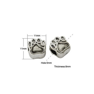 Antique Silver Tone Tibetan Style Paw Print Large Hole European Beads Cadmium Free & Lead Free 11x11x8mm Hole 5mm
Antique Silver Tone Tibetan Style Paw Print Large Hole European Beads Cadmium Free & Lead Free 11x11x8mm Hole 5mm