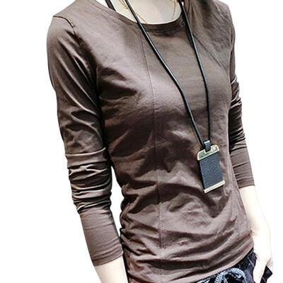 Solid Colors Women T-shirts Long Sleeve Slim O Neck Shirts Female T shirt Tops Polyester Tshirt Harajuku
Solid Colors Women T-shirts Long Sleeve Slim O Neck Shirts Female T shirt Tops Polyester Tshirt Harajuku
