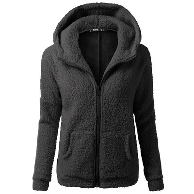 Toponeto Women Hooded Sweater Coat Winter Warm Wool Zipper Coat Cotton Coat Outwear BKL
Toponeto Women Hooded Sweater Coat Winter Warm Wool Zipper Coat Cotton Coat Outwear BKL