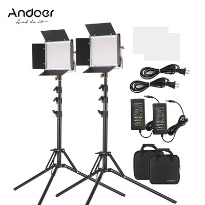 Andoer 2 Packs LED Video Light&787 Inches Stand Lighting Kit Dimmable 660 LED Bulbs Bi-Color Light Panel 3200-5600K CRI 85 w
Andoer 2 Packs LED Video Light&787 Inches Stand Lighting Kit Dimmable 660 LED Bulbs Bi-Color Light Panel 3200-5600K CRI 85 w