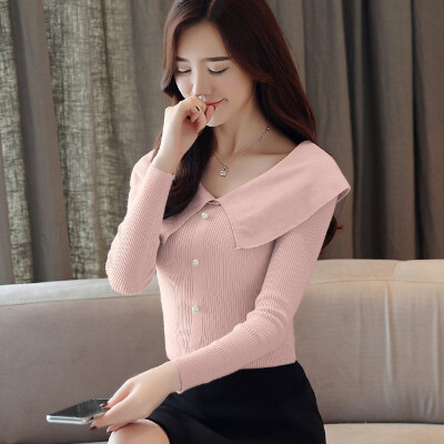 Autumn Sweet Button Sweater Temperament Kintted Long Sleeve Turn-down Collar Sweater For Women Autumn Winter Clothing
Autumn Sweet Button Sweater Temperament Kintted Long Sleeve Turn-down Collar Sweater For Women Autumn Winter Clothing