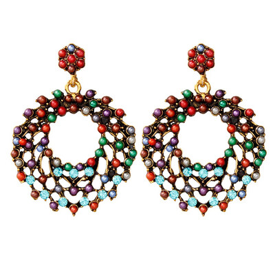 Gorgeous Elegant Hollow Luxury Romantic Retro for women New Colorful Bohemia Brilliant Rhinestone Round Beads Earrings
Gorgeous Elegant Hollow Luxury Romantic Retro for women New Colorful Bohemia Brilliant Rhinestone Round Beads Earrings