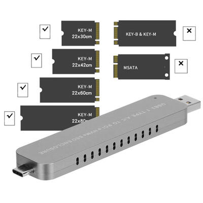 Greensen USB31 Type-AType-C 2-in-1 to NVME Hard Disk Box SSD Hard Disk Drive Case Enclosure SSD Enclosure SSD Case External 
Greensen USB31 Type-AType-C 2-in-1 to NVME Hard Disk Box SSD Hard Disk Drive Case Enclosure SSD Enclosure SSD Case External