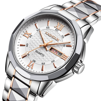 Casetons new tungsten steel mens watch fashion watch luminous quartz watch waterproof mens watch