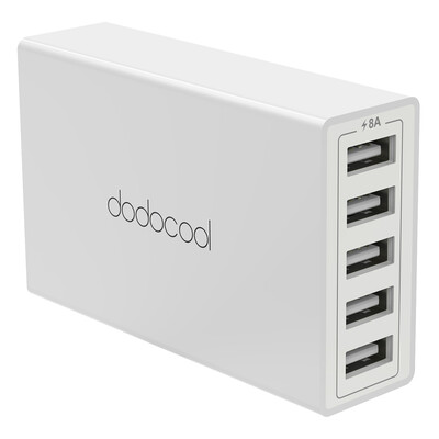 dodocool 40W 8A 5-Port USB Charging Station Travel Wall Charger Power Adapter with 15m Detachable AC Power Cord for iPhone iPad
dodocool 40W 8A 5-Port USB Charging Station Travel Wall Charger Power Adapter with 15m Detachable AC Power Cord for iPhone iPad