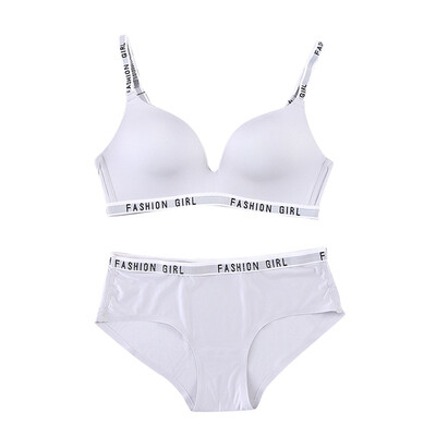 Glossy Ladies Push Up Padded Bras Briefs Sets Women Letter Straps Bras Elastic Waist Panties Suits
Glossy Ladies Push Up Padded Bras Briefs Sets Women Letter Straps Bras Elastic Waist Panties Suits