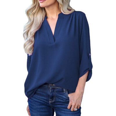 Women Sexy V Collar Long Sleeve Cotton Solid Color Tights Loose Casual Slim Blouse
Women Sexy V Collar Long Sleeve Cotton Solid Color Tights Loose Casual Slim Blouse
