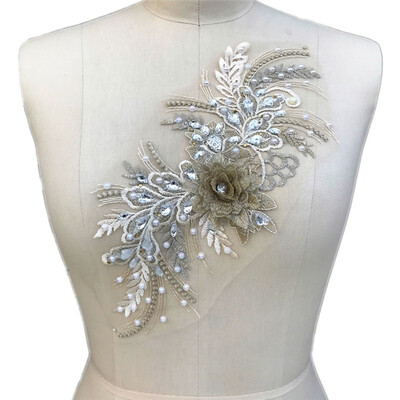 3D Lace Applique with Rhinestones Lace Sewing Trimmings for Wedding Dress Bridal Gown Ribbon Lace Fabrics
3D Lace Applique with Rhinestones Lace Sewing Trimmings for Wedding Dress Bridal Gown Ribbon Lace Fabrics