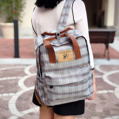 Plaid Backpack Casual Travel Bag With Light Weight Large Capacity For Women - 14 Inches
Plaid Backpack Casual Travel Bag With Light Weight Large Capacity For Women - 14 Inches