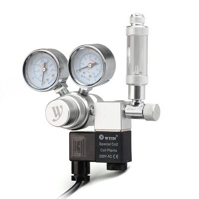 12V Output Voltage Aquarium CO2 Regulator CO2 Pressure Regulator with Solenoid Large Double Pressure Gauge Bubble Counter & Check
12V Output Voltage Aquarium CO2 Regulator CO2 Pressure Regulator with Solenoid Large Double Pressure Gauge Bubble Counter & Check