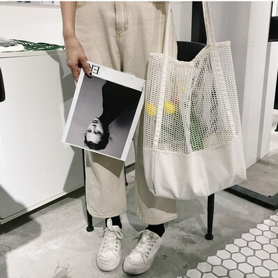 Women Mesh Shopping Bag Reusable String Fruit Storage Handbag Net Woven Shoulder Bags Grocery Tote Bolsa YJ
Women Mesh Shopping Bag Reusable String Fruit Storage Handbag Net Woven Shoulder Bags Grocery Tote Bolsa YJ
