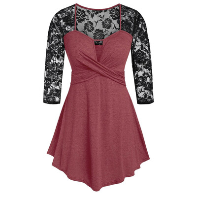 Tailored Women Vintage Long-sleeved Insert Front Twist Keyhole Waist Lace Stitching Tops
Tailored Women Vintage Long-sleeved Insert Front Twist Keyhole Waist Lace Stitching Tops