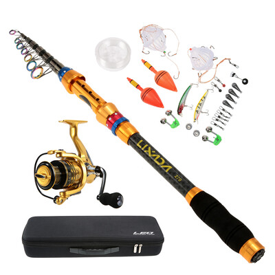 Lixada Portable Lure Rod Set Spinning Rod&Fishing Reel Combos Full Kit Telescopic Fishing Rod Pole with Reel Line Lures Hooks
Lixada Portable Lure Rod Set Spinning Rod&Fishing Reel Combos Full Kit Telescopic Fishing Rod Pole with Reel Line Lures Hooks