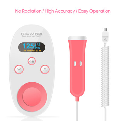 Ultrasonic Fetal Doppler Baby Heartbeat Fetal Detector Heart Rate Monitor with OLED Display Screen
Ultrasonic Fetal Doppler Baby Heartbeat Fetal Detector Heart Rate Monitor with OLED Display Screen