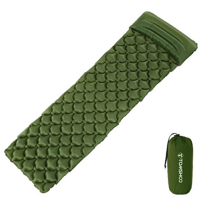 TOMSHOO Ultralight Inflatable Sleeping Pad Mattress with Pillow for Outdoor Camping Hiking Backpacking Travel
TOMSHOO Ultralight Inflatable Sleeping Pad Mattress with Pillow for Outdoor Camping Hiking Backpacking Travel