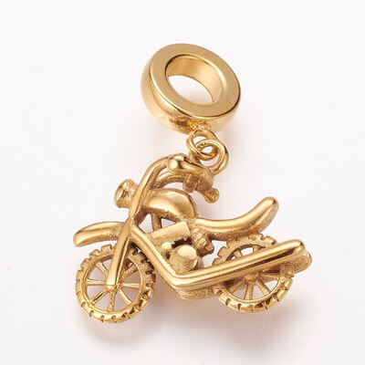 304 Stainless Steel European Dangle Beads Large Hole Pendants MotorbikeMotorcycle Antique Golden 27mm
304 Stainless Steel European Dangle Beads Large Hole Pendants MotorbikeMotorcycle Antique Golden 27mm