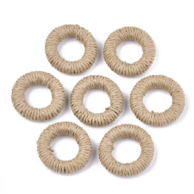 Handmade Woven Linking Rings Paper Imitation Raffia Covered with Wood Ring BurlyWood 3032x78mm Inner Diameter 1416mm
Handmade Woven Linking Rings Paper Imitation Raffia Covered with Wood Ring BurlyWood 3032x78mm Inner Diameter 1416mm