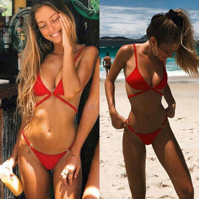 NEW Women Triangle Padded Bra Bikini Solid Plain Swimsuit Bandage Push-up Swimwear
NEW Women Triangle Padded Bra Bikini Solid Plain Swimsuit Bandage Push-up Swimwear