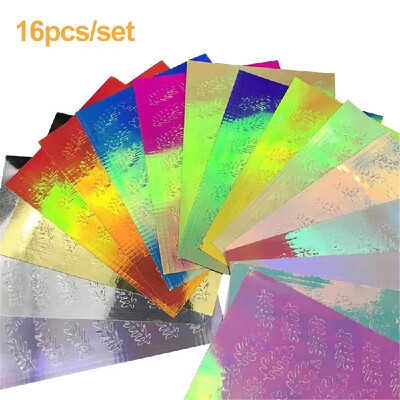 16PcsSet Multi-color Leaves Pattern Hollow Nail Leaves Sticker Foil DIY Nail Art Decal
16PcsSet Multi-color Leaves Pattern Hollow Nail Leaves Sticker Foil DIY Nail Art Decal