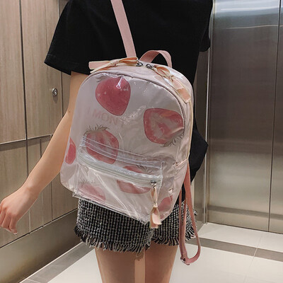 School bag female Korean version of high school students pack ins super fire transparent shoulder bag Sen small fresh fashion girl backpack
School bag female Korean version of high school students pack ins super fire transparent shoulder bag Sen small fresh fashion girl backpack