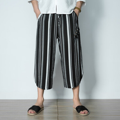 Gobestart Mens Fashion Summer Casual Striped Drawstring Cotton Linen 34 Pants Trousers
Gobestart Mens Fashion Summer Casual Striped Drawstring Cotton Linen 34 Pants Trousers
