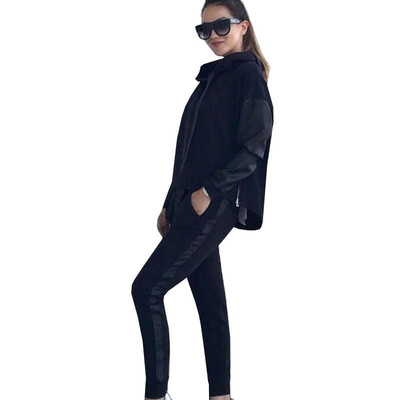 Women Hoodies Sweatpants Set Drawstring Hooded Side Zipper Pocketed Long Sleeves Splicing Sporty Tracksuit Casual 2PCS
Women Hoodies Sweatpants Set Drawstring Hooded Side Zipper Pocketed Long Sleeves Splicing Sporty Tracksuit Casual 2PCS