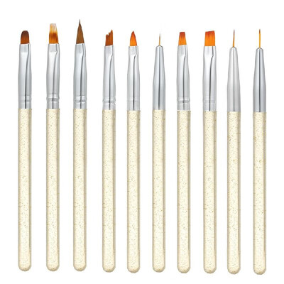 10pcsset Nail Art Brush UV Gel Acrylic Crystal Design Builder Painting Drawing Carving Pen Linner Manicure Tool Set
10pcsset Nail Art Brush UV Gel Acrylic Crystal Design Builder Painting Drawing Carving Pen Linner Manicure Tool Set