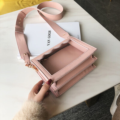Qiao Bani 2019 new Korean chic fashion simple solid color transparent flip bag trend single shoulder diagonal handbag
Qiao Bani 2019 new Korean chic fashion simple solid color transparent flip bag trend single shoulder diagonal handbag