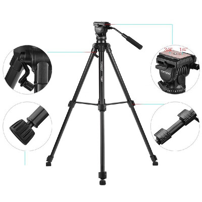 YUNTENG VCT-880 Portable Aluminum Alloy Tripod 3-Section Telescoping with 2-Way Damping Ball Head for Canon Nikon Sony DSLR Camera
YUNTENG VCT-880 Portable Aluminum Alloy Tripod 3-Section Telescoping with 2-Way Damping Ball Head for Canon Nikon Sony DSLR Camera