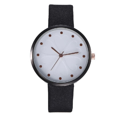 Women Four-Leaf Clover Pattern Rivet Time Dial Watch Student PU Leather Band Alloy Case Quartz Wrist Watch
Women Four-Leaf Clover Pattern Rivet Time Dial Watch Student PU Leather Band Alloy Case Quartz Wrist Watch