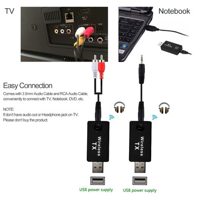 TX9 Wireless Bluetooth Transmitter Stereo Music Stream Transmitter Audio Adapter for TV DVD PC CD Player MP3MP4
TX9 Wireless Bluetooth Transmitter Stereo Music Stream Transmitter Audio Adapter for TV DVD PC CD Player MP3MP4