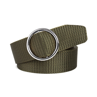 Round buckle Unisex belt Solid Color Canvas Ring Buckle Women belt Fashion Student belt Wild Cowboy pants belt
Round buckle Unisex belt Solid Color Canvas Ring Buckle Women belt Fashion Student belt Wild Cowboy pants belt