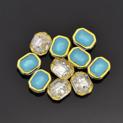 Sew on Rhinestone Taiwan Acrylic Golden Plated Garment Accessories Rectangle SkyBlue 20x15x7mm Hole 1mm
Sew on Rhinestone Taiwan Acrylic Golden Plated Garment Accessories Rectangle SkyBlue 20x15x7mm Hole 1mm
