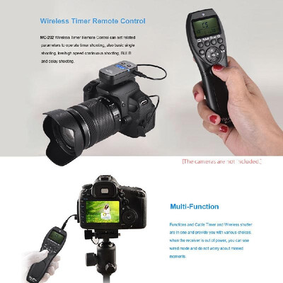 YouPro MC-292 E3 24G Wireless Remote Control LCD Timer Shutter Release Transmitter Receiver 32 Channels for Canon 80D 760D 750D 7
YouPro MC-292 E3 24G Wireless Remote Control LCD Timer Shutter Release Transmitter Receiver 32 Channels for Canon 80D 760D 750D 7