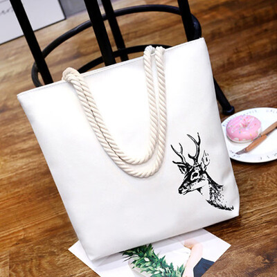 Hot Fashion Letter Print Canvas Tote Bag Shoulder Handbag With Hemp Ropes for Women Girls
Hot Fashion Letter Print Canvas Tote Bag Shoulder Handbag With Hemp Ropes for Women Girls