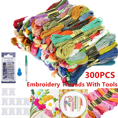 50100300 Colors Embroidery Thread Hand Cross Stitch Floss Sewing Skeins Craft Knitting with Punch Needles Sewing Set Tool
50100300 Colors Embroidery Thread Hand Cross Stitch Floss Sewing Skeins Craft Knitting with Punch Needles Sewing Set Tool