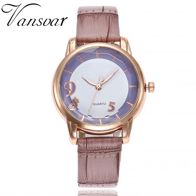 Vansvar Womens Clock Quartz Leather watch New Fashion Ladies Wristwatches Analog Quartz Watch relogio feminino reloj mujer 533
Vansvar Womens Clock Quartz Leather watch New Fashion Ladies Wristwatches Analog Quartz Watch relogio feminino reloj mujer 533
