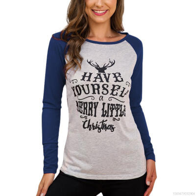 Women Christmas T-shirt Letter Printed Round Neck Long-sleeved Large Size Loose T-shirt
Women Christmas T-shirt Letter Printed Round Neck Long-sleeved Large Size Loose T-shirt
